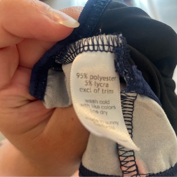 Cameo blue with red cherries novelty bralette small - Picture 6 of 8